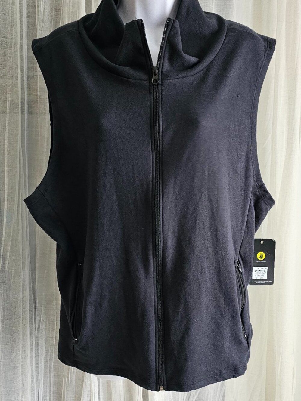 Body Glove Women's Zip Up Soft  Vest With Pockets Black Size 2X NWT $ 68